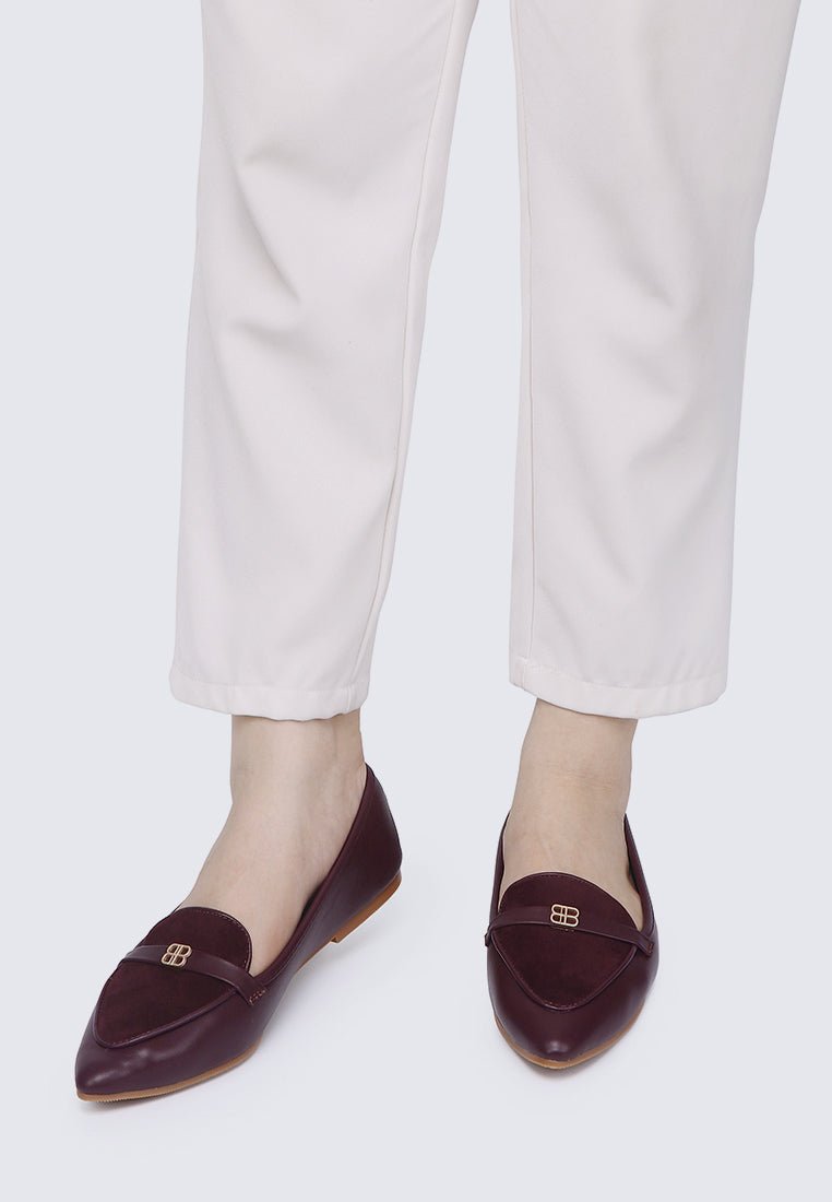 Choco Soufflé Comfy Loafers In BurgundyLoafers - myballerine