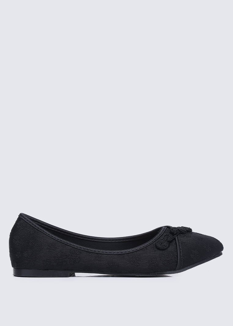 Chuyee Comfy Ballerina In BlackShoes - myballerine