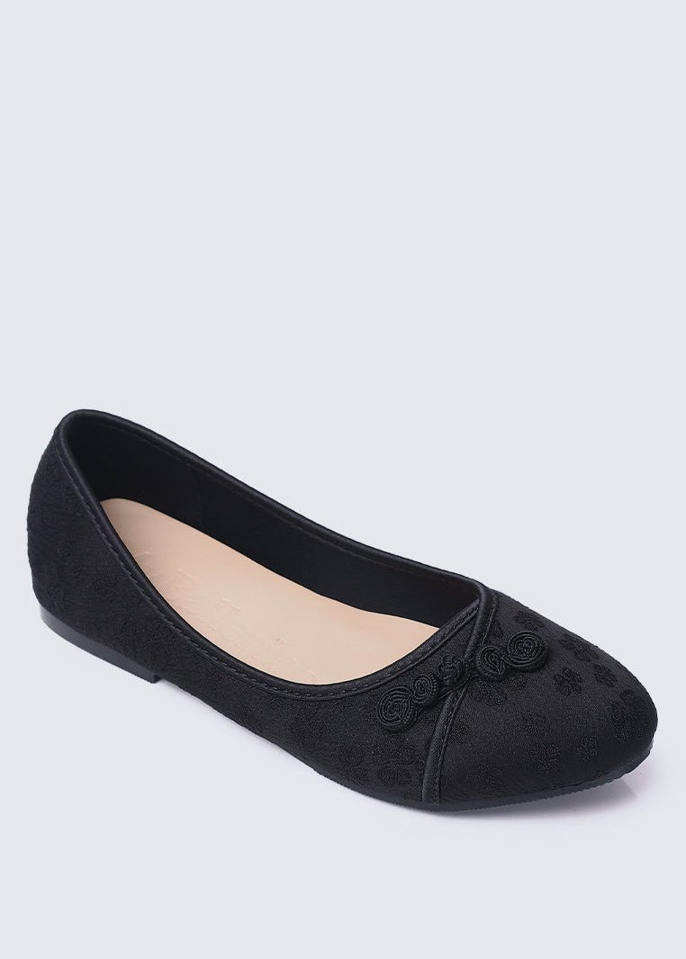 Chuyee Comfy Ballerina In BlackShoes - myballerine
