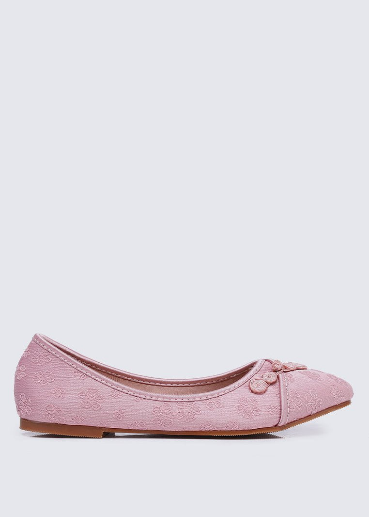 Chuyee Comfy Ballerina In Dusty PinkShoes - myballerine