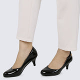Cindy WideFit Comfy Pumps In BlackShoes - myballerine