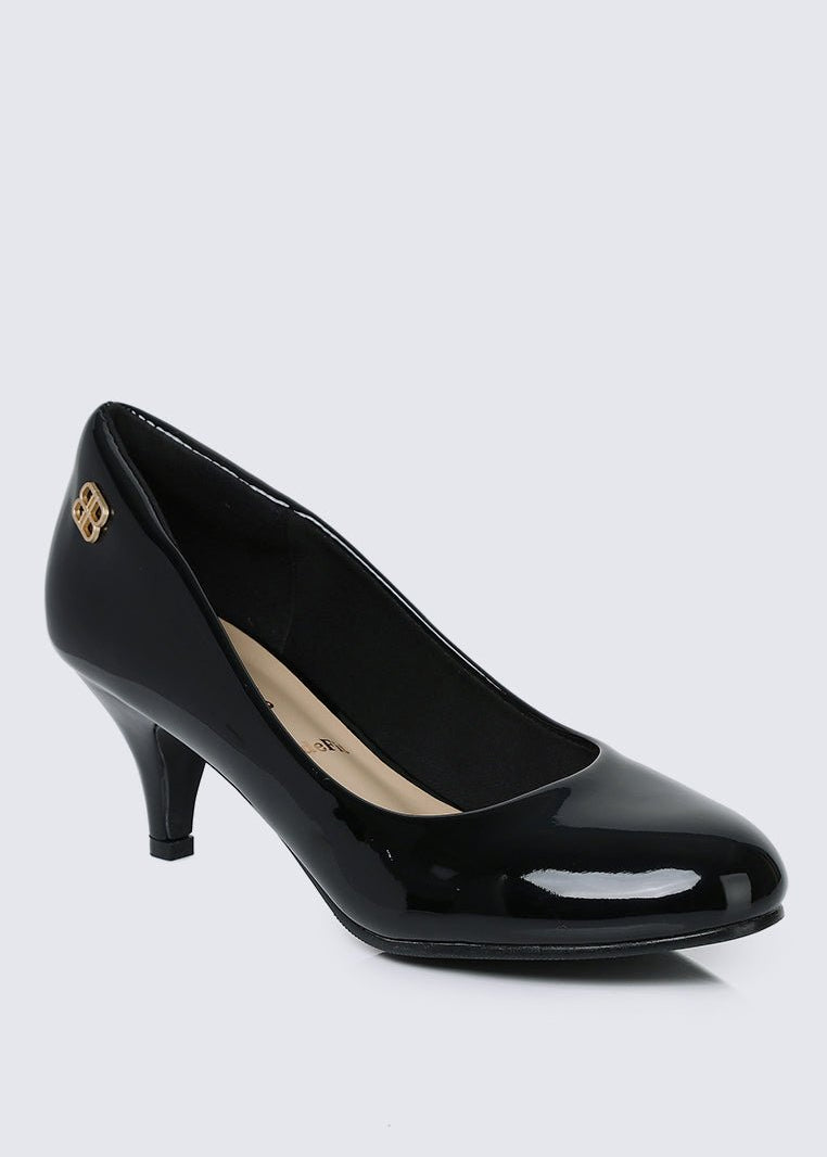 Cindy WideFit Comfy Pumps In BlackShoes - myballerine