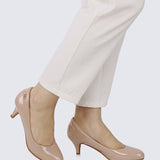 Cindy WideFit Comfy Pumps In NudeShoes - myballerine