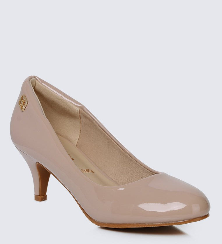 Cindy WideFit Comfy Pumps In NudeShoes - myballerine