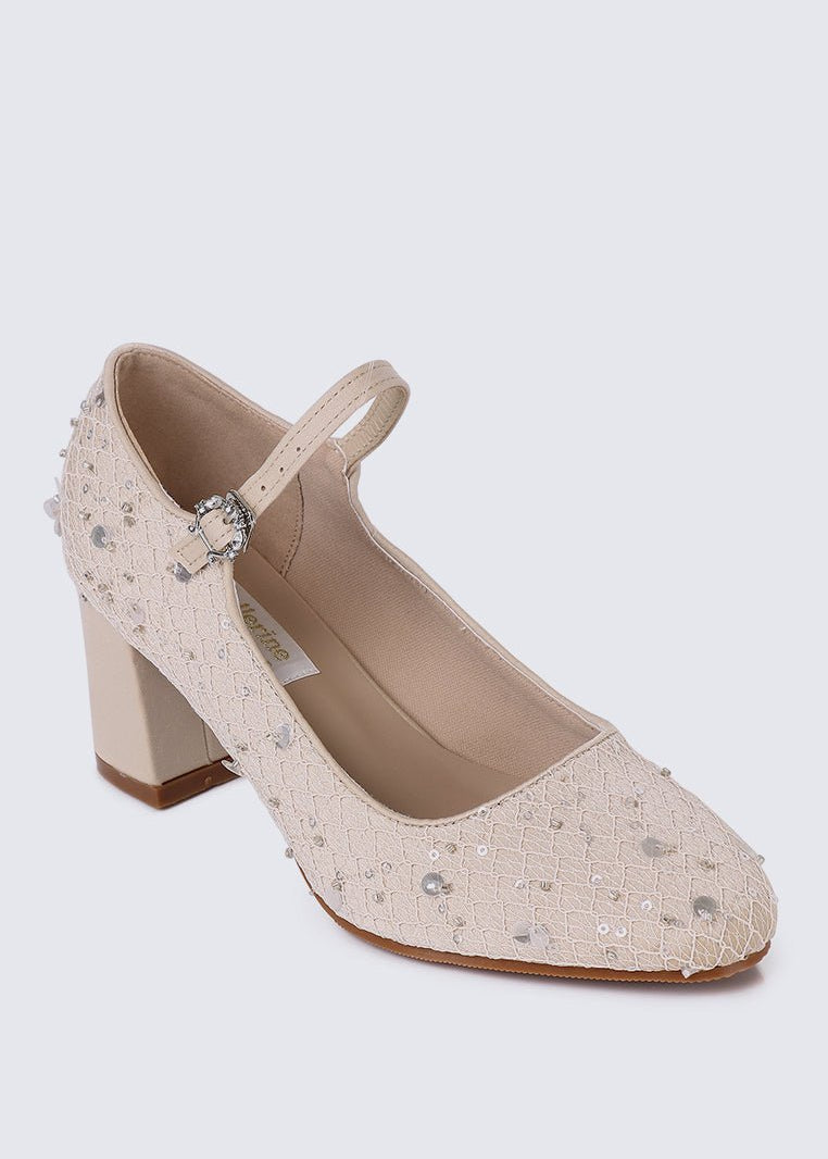 Clarisse Comfy Heels In NudeHeels - myballerine