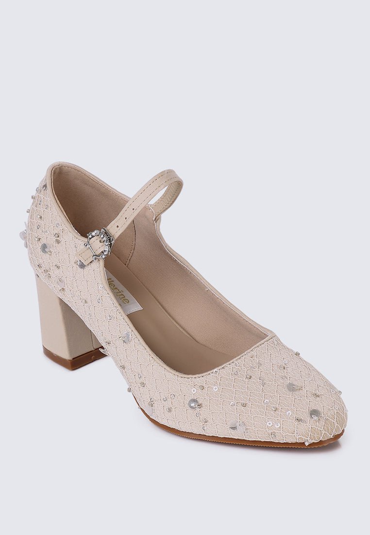 Clarisse Comfy Heels In NudeHeels - myballerine