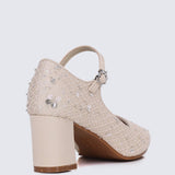 Clarisse Comfy Heels In NudeHeels - myballerine