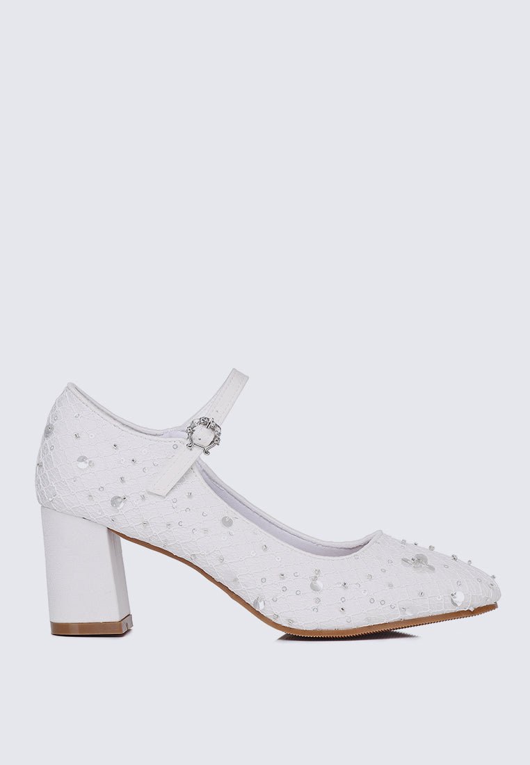 Clarisse Comfy Heels In WhiteHeels - myballerine