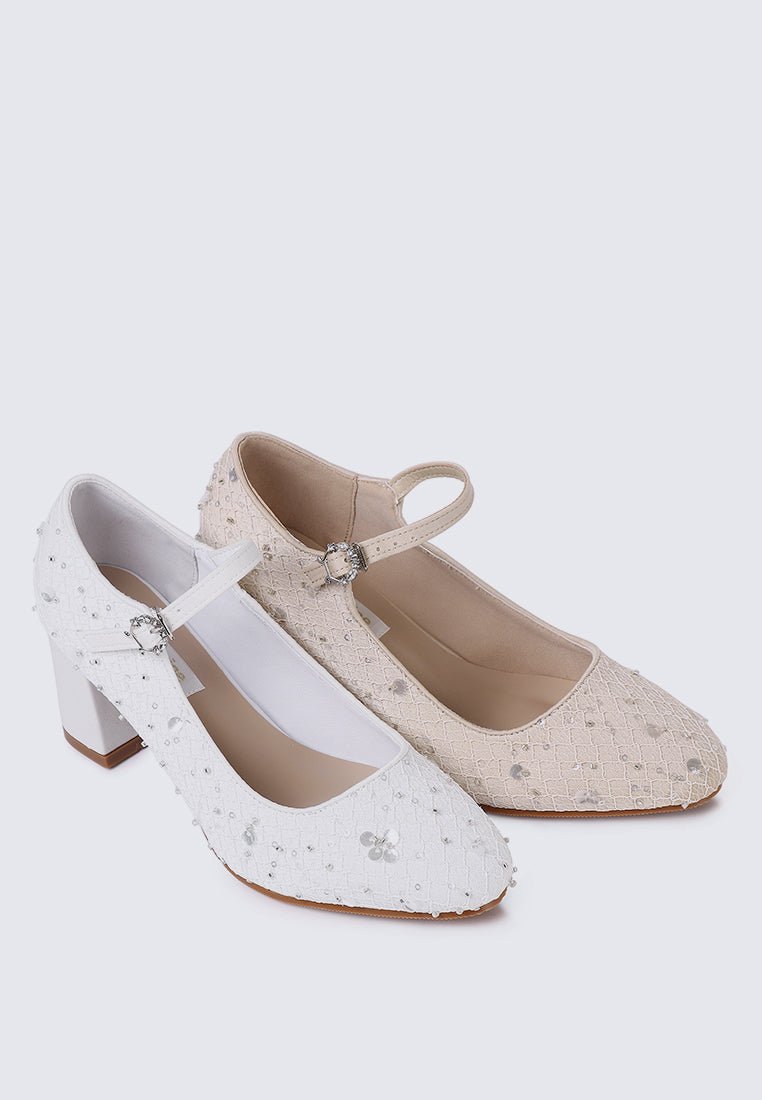 Clarisse Comfy Heels In WhiteHeels - myballerine