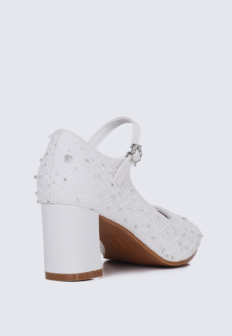 Clarisse Comfy Heels In WhiteHeels - myballerine