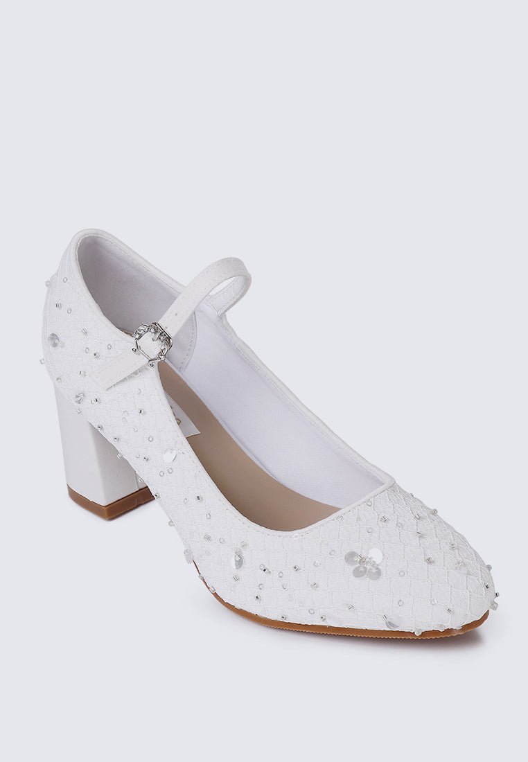 Clarisse Comfy Heels In WhiteHeels - myballerine