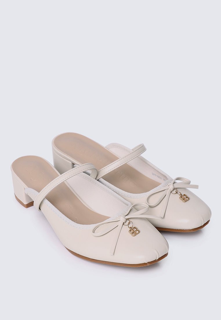 Cocoa Crème Comfy Heels In BeigeHeels - myballerine