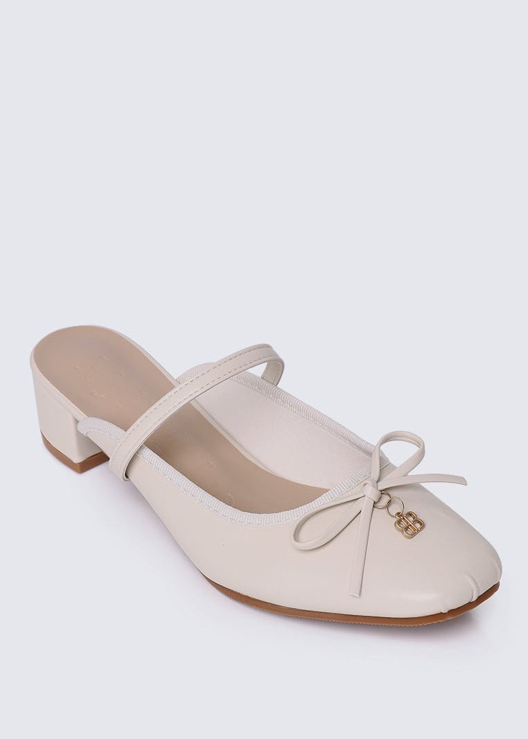 Cocoa Crème Comfy Heels In BeigeHeels - myballerine