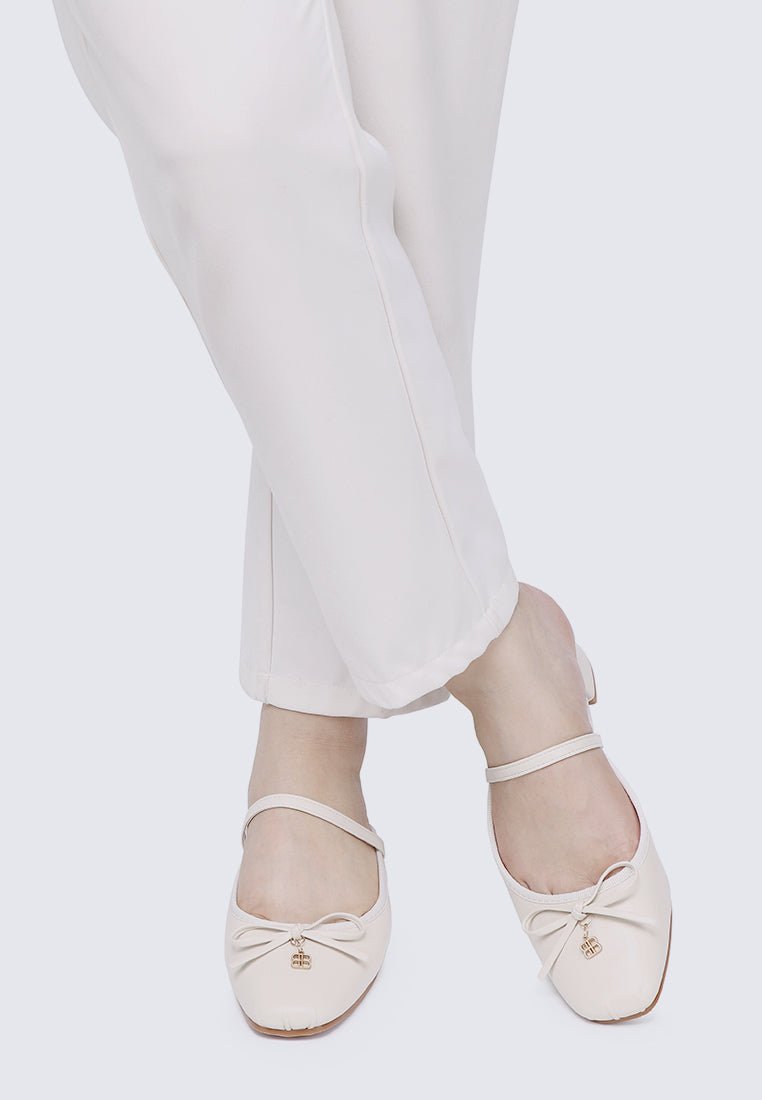 Cocoa Crème Comfy Heels In BeigeHeels - myballerine