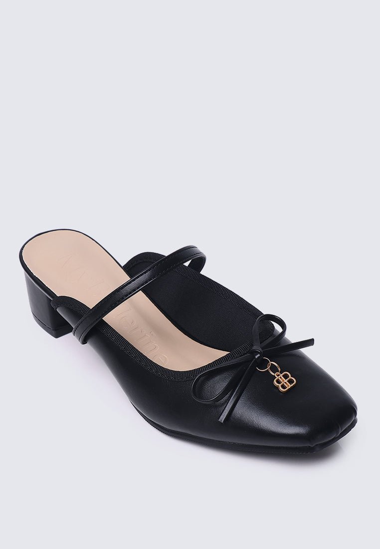 Cocoa Crème Comfy Heels In BlackHeels - myballerine