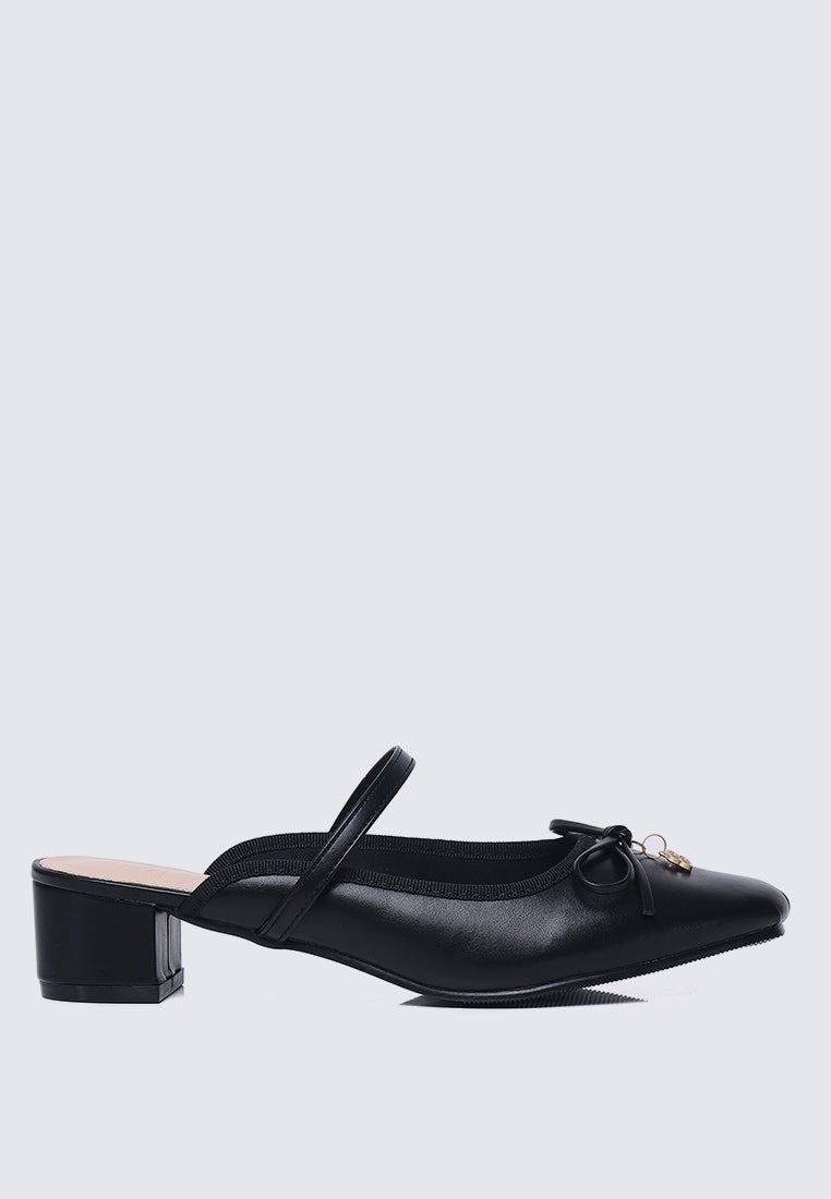 Cocoa Crème Comfy Heels In BlackHeels - myballerine