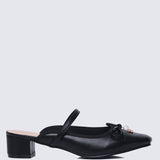 Cocoa Crème Comfy Heels In BlackHeels - myballerine