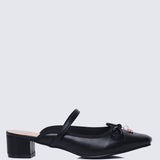 Cocoa Crème Comfy Heels In BlackHeels - myballerine