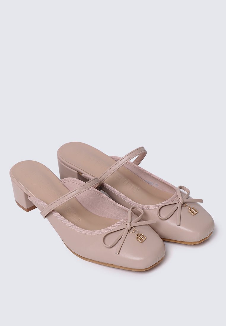 Cocoa Crème Comfy Heels In NudeHeels - myballerine