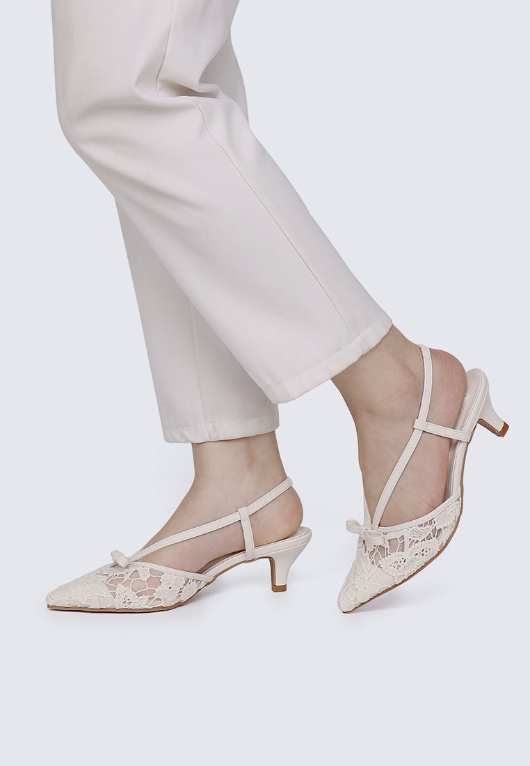 Colette Comfy Heels In BeigeHeels - myballerine