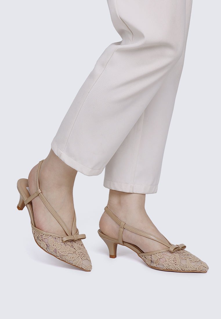 Colette Comfy Heels In NudeHeels - myballerine