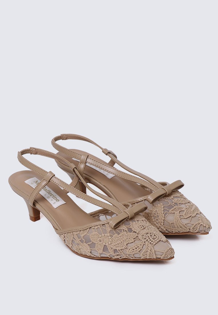 Colette Comfy Heels In NudeHeels - myballerine