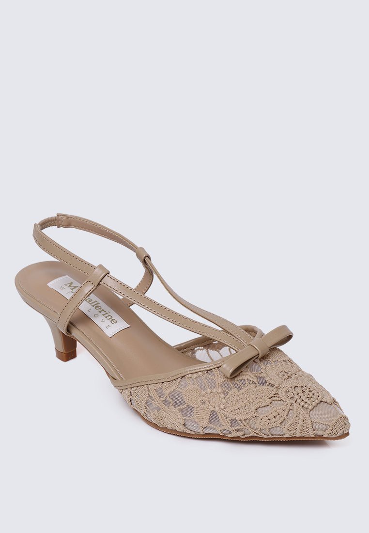 Colette Comfy Heels In NudeHeels - myballerine