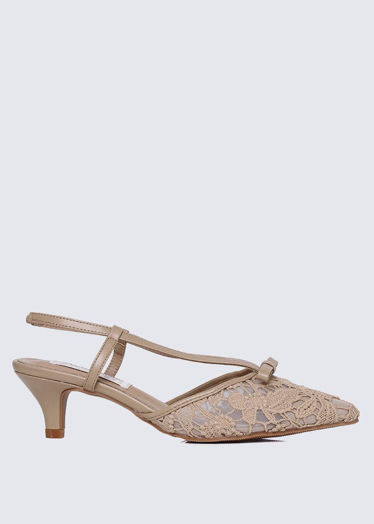 Colette Comfy Heels In NudeHeels - myballerine