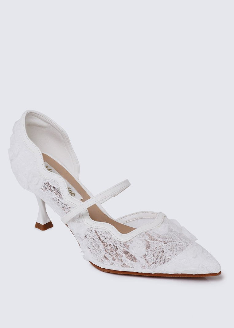 Cristelle Comfy Heels In WhiteHeels - myballerine
