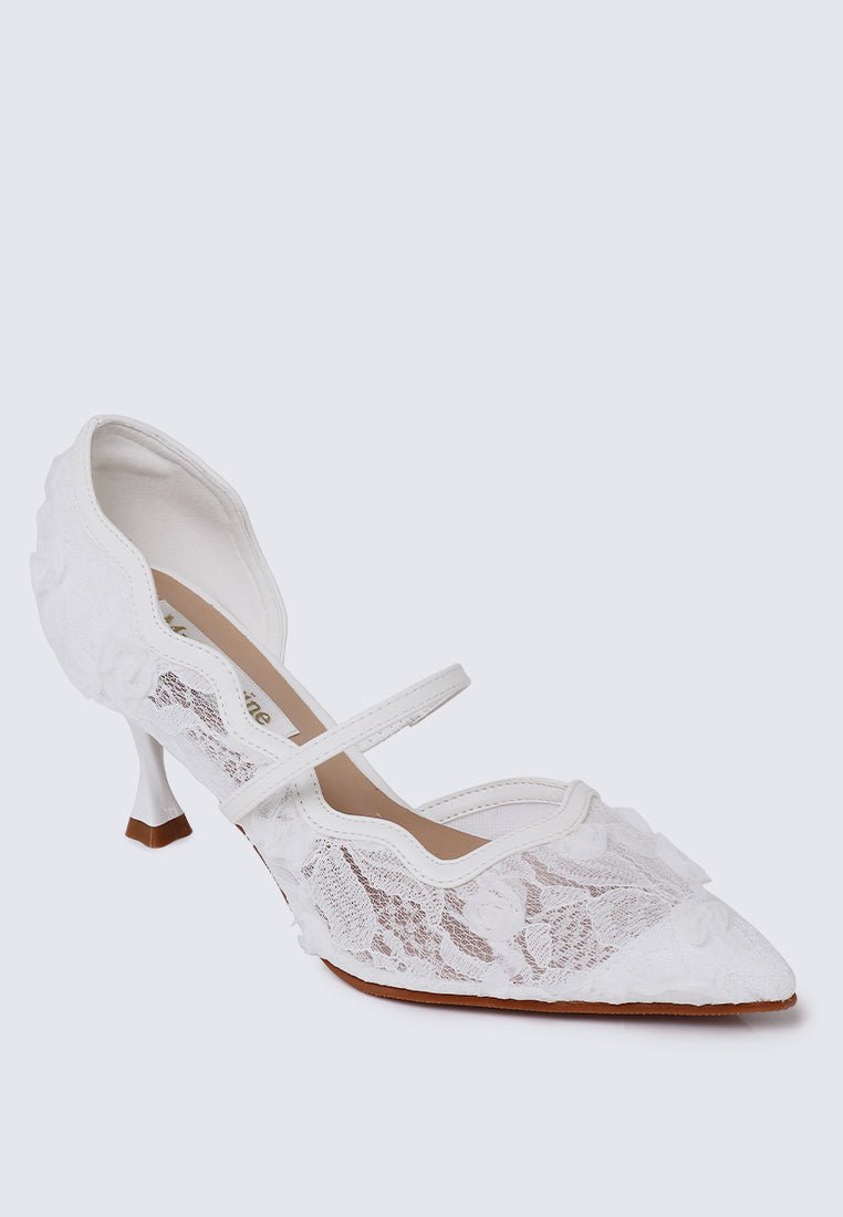 Cristelle Comfy Heels In WhiteHeels - myballerine