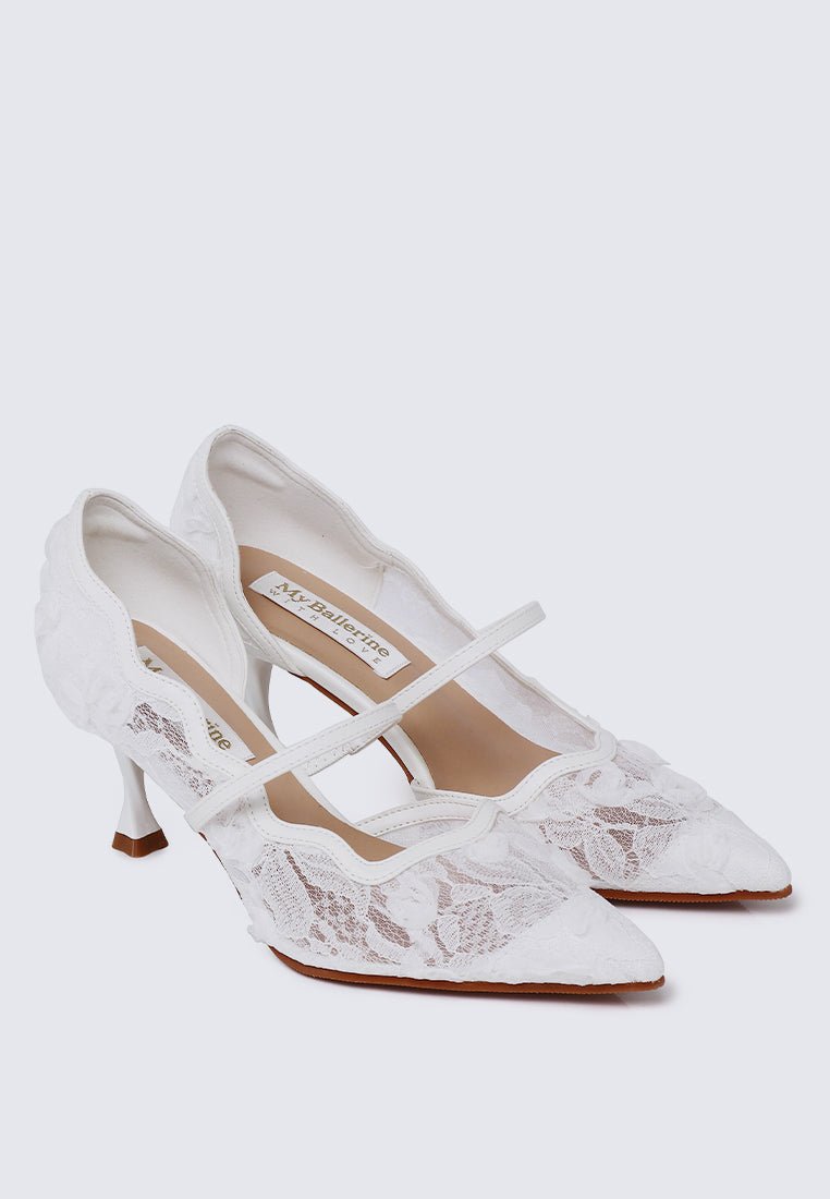 Cristelle Comfy Heels In WhiteHeels - myballerine