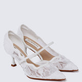 Cristelle Comfy Heels In WhiteHeels - myballerine