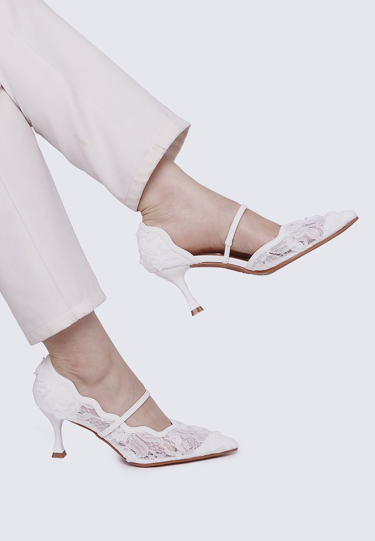 Cristelle Comfy Heels In WhiteHeels - myballerine