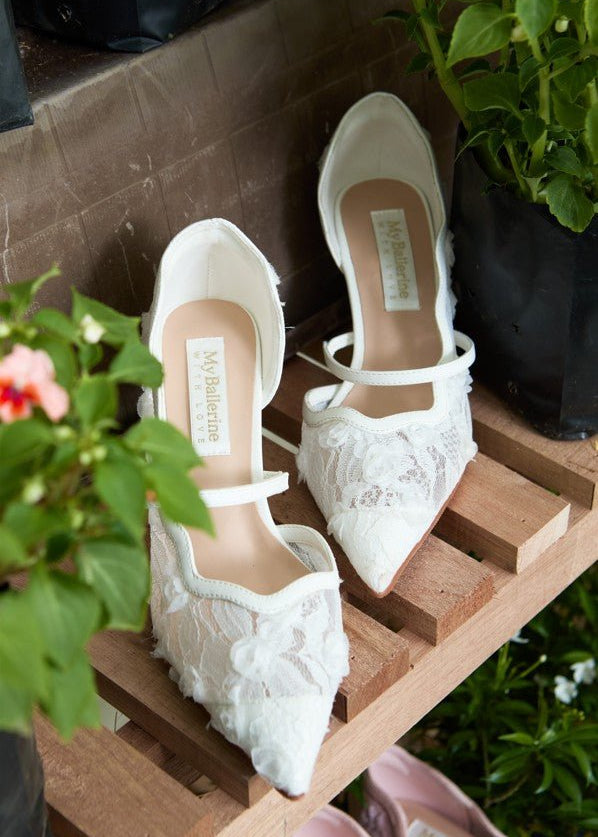 Cristelle Comfy Heels In WhiteHeels - myballerine