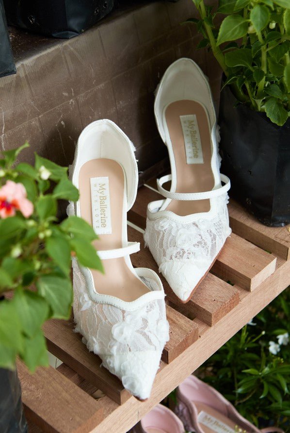 Cristelle Comfy Heels In WhiteHeels - myballerine