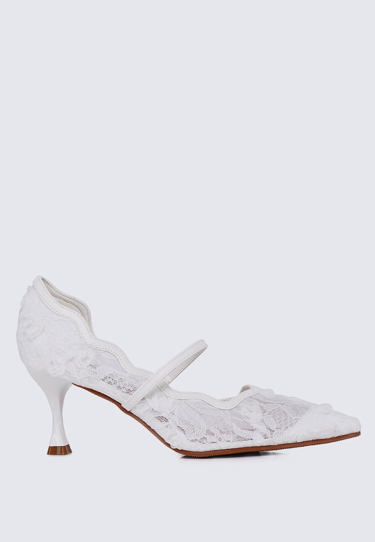 Cristelle Comfy Heels In WhiteHeels - myballerine