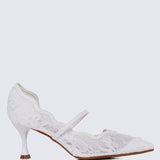 Cristelle Comfy Heels In WhiteHeels - myballerine