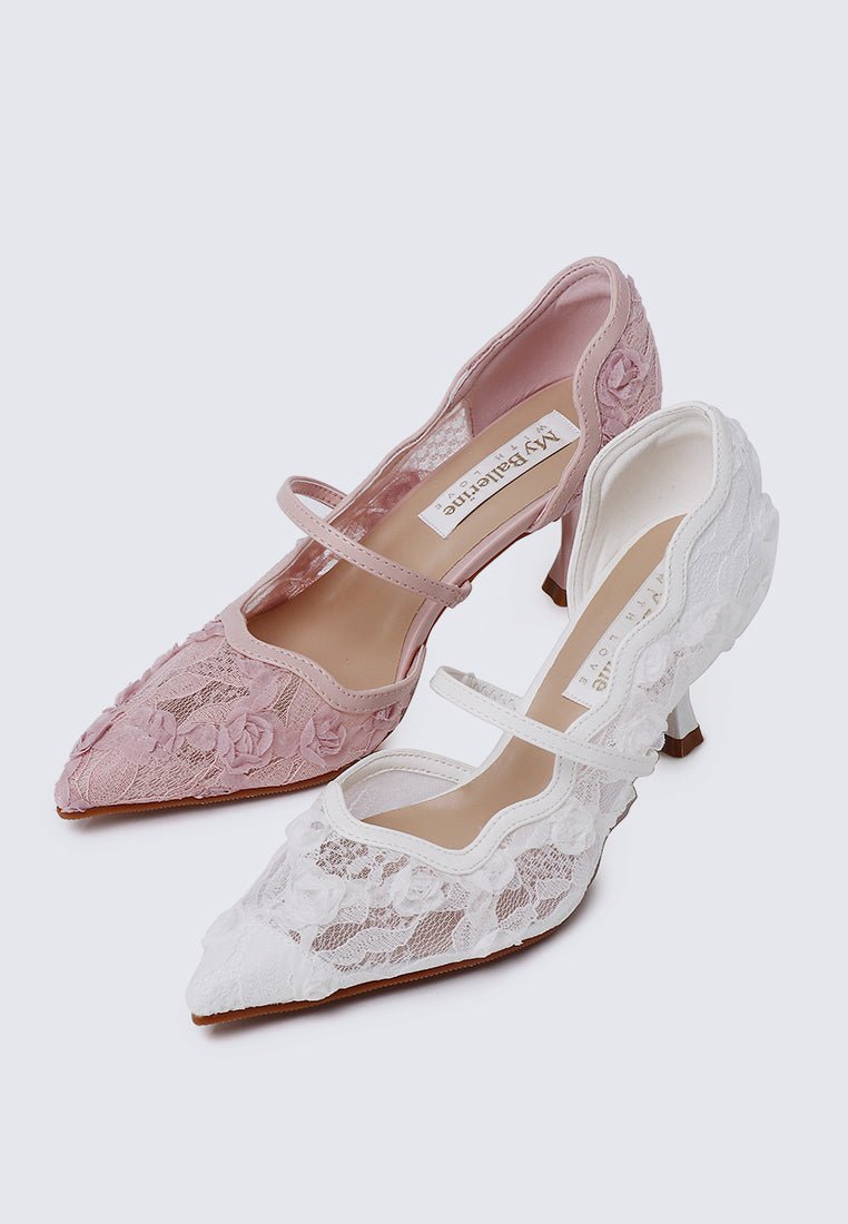 Cristelle Comfy Heels In WhiteHeels - myballerine