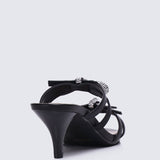 Crystal Comfy Heels In BlackShoes - myballerine