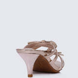 Crystal Comfy Heels In ChampagneHeels - myballerine