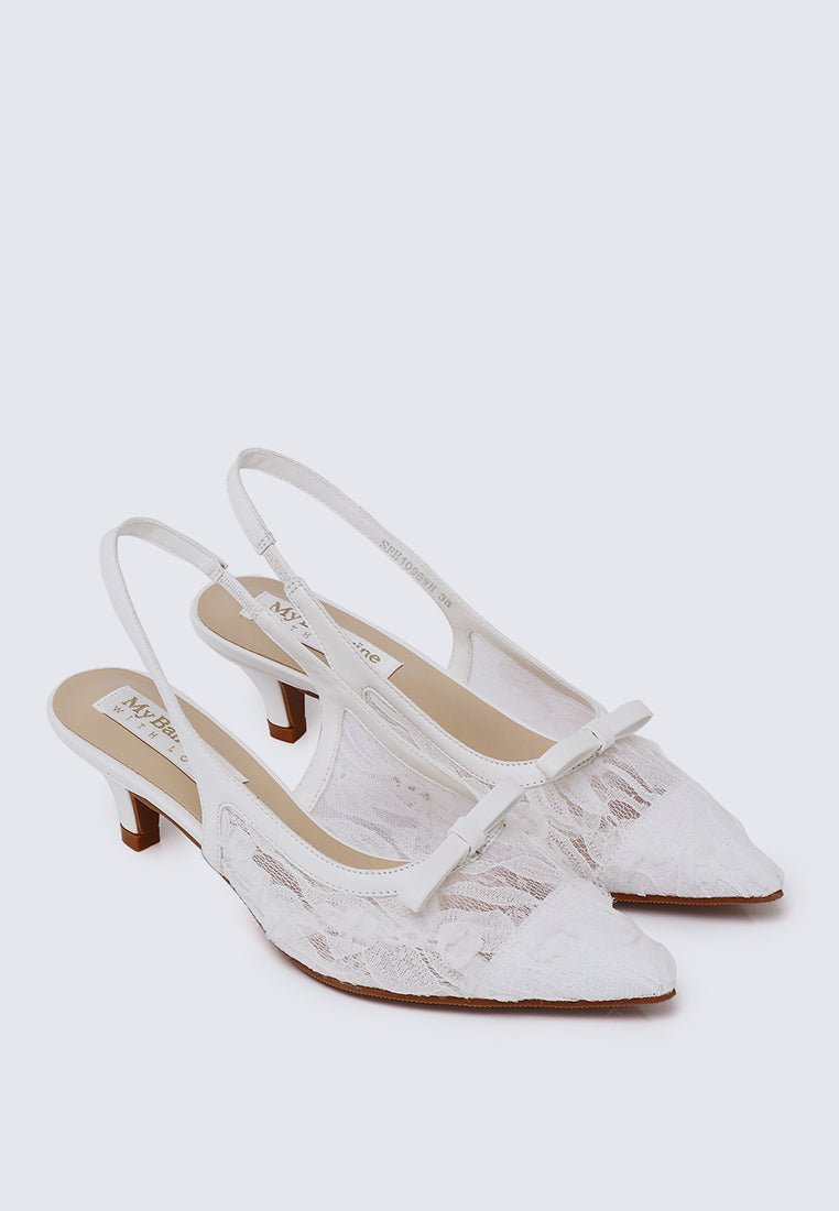 Cyanelle Comfy Heels In WhiteHeels - myballerine