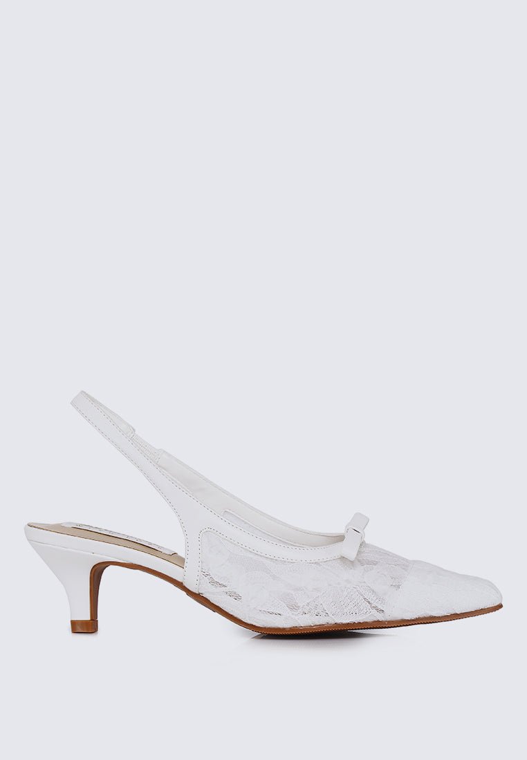 Cyanelle Comfy Heels In WhiteHeels - myballerine