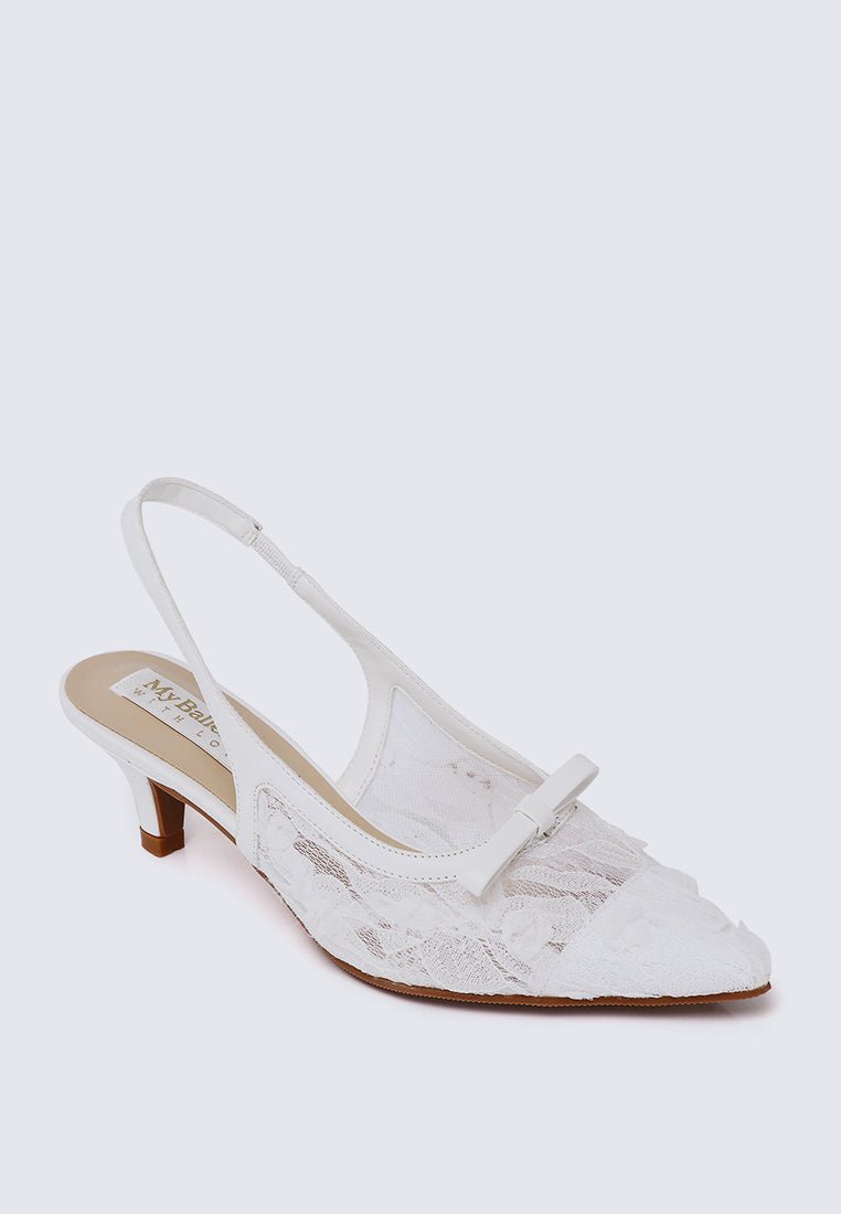 Cyanelle Comfy Heels In WhiteHeels - myballerine