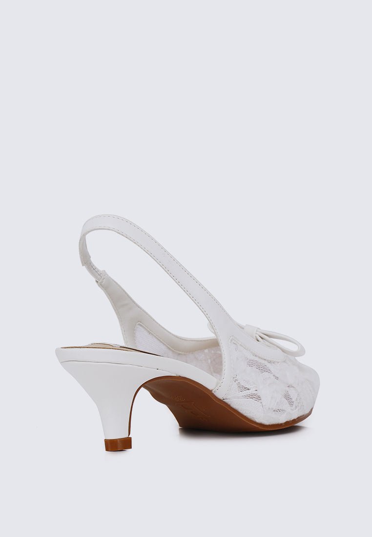 Cyanelle Comfy Heels In WhiteHeels - myballerine