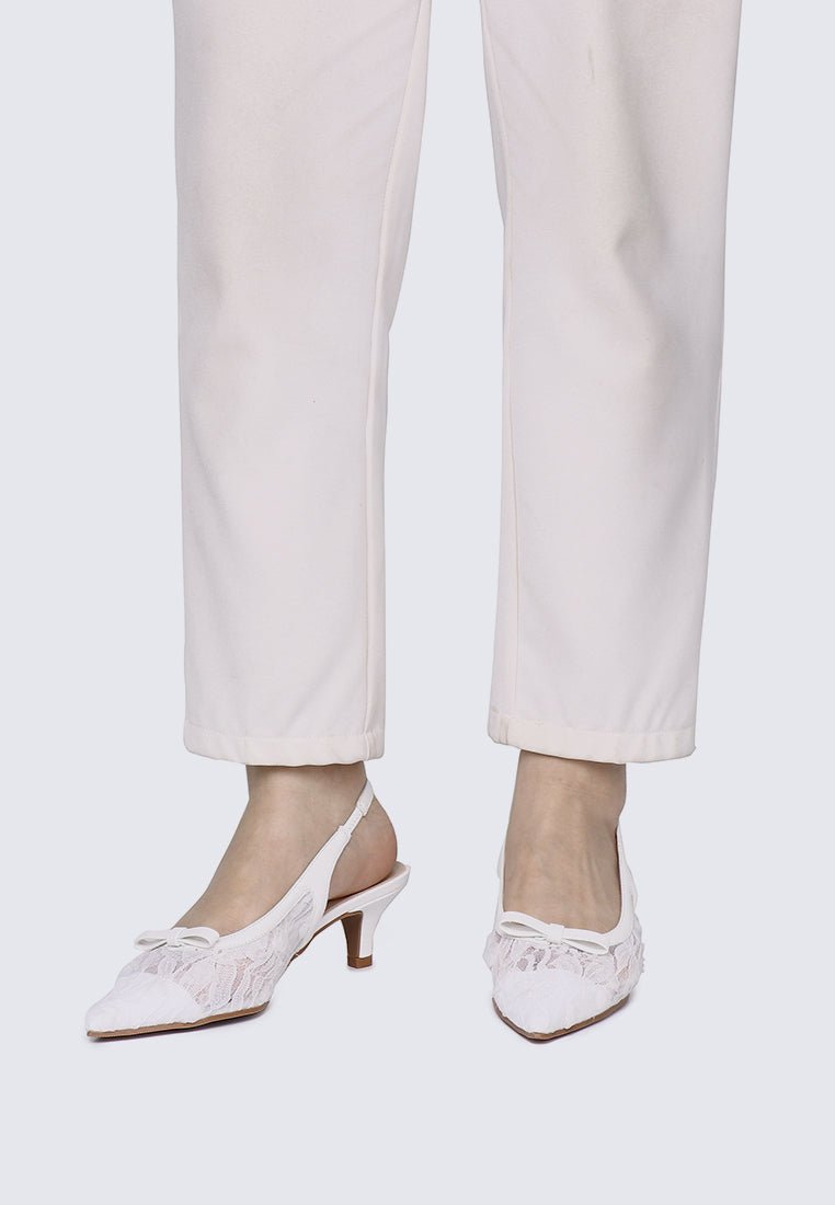 Cyanelle Comfy Heels In WhiteHeels - myballerine