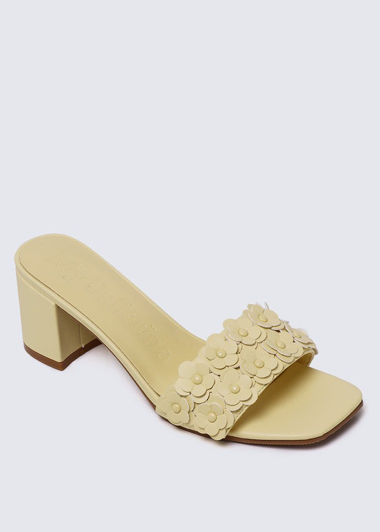 Cyrene Comfy Heels In ButterHeels - myballerine