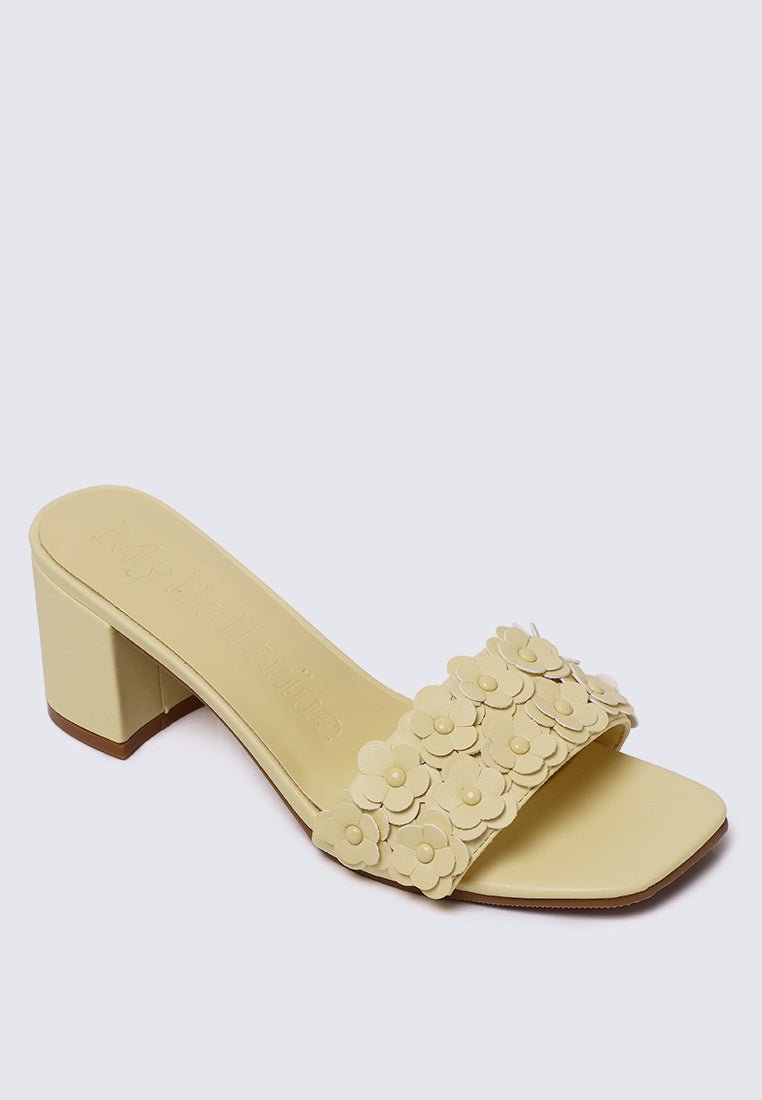 Cyrene Comfy Heels In ButterHeels - myballerine