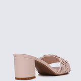 Cyrene Comfy Heels In Nude PinkHeels - myballerine