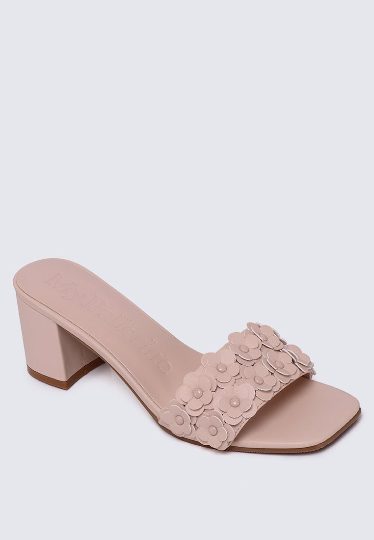 Cyrene Comfy Heels In Nude PinkHeels - myballerine