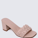 Cyrene Comfy Heels In Nude PinkHeels - myballerine